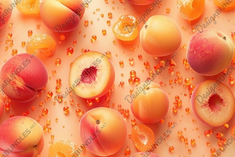 Peach Fruit Background Wallpaper
