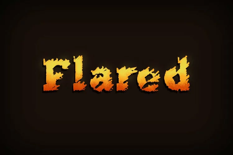 Flared Font - Fiery Grunge Typeface Font