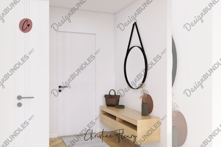 Modern Boho Interior Stock Photo