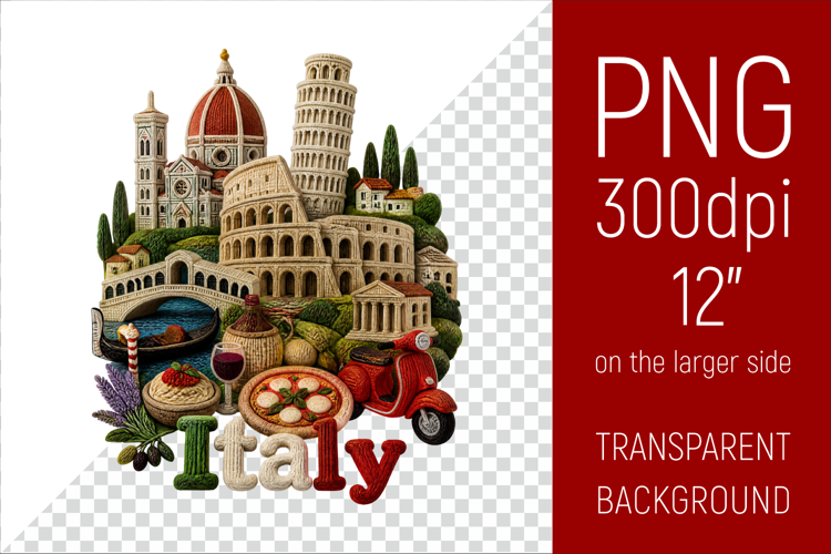 Italy Travel Landmark | National Culture Illustration
