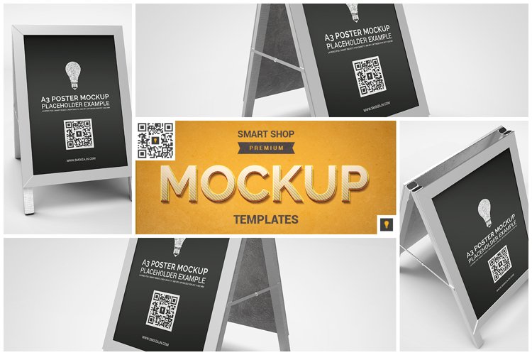 Poster Stand Display Mockup example image 1