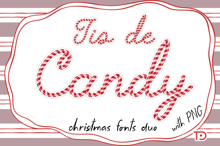 Tis de Candy fonts duo, Bundle fonts, Candy cane Christmas