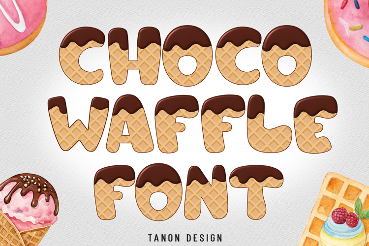 Choco Waffle Bitmap SVG color font example image 1