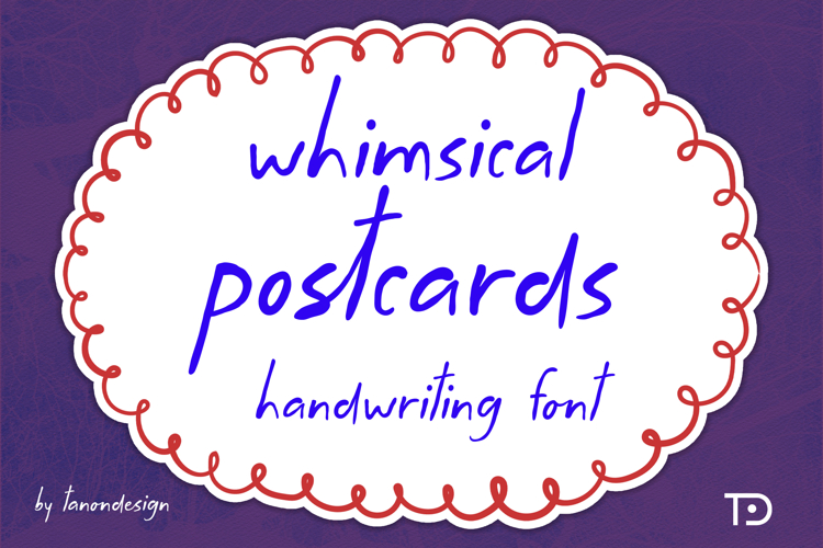 Whimsical Postcards handwritten font