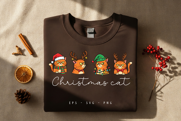 Cat Christmas Svg Image 4
