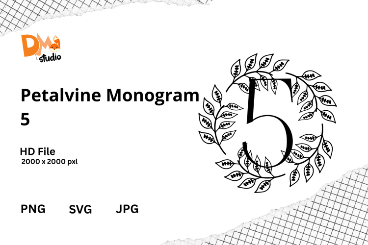 Floral Monogram Letter Svg Image 5