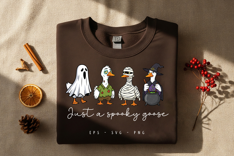 Spooky Goose PNG, SVG, Cute goose, Silly Goose, Spooky Goose