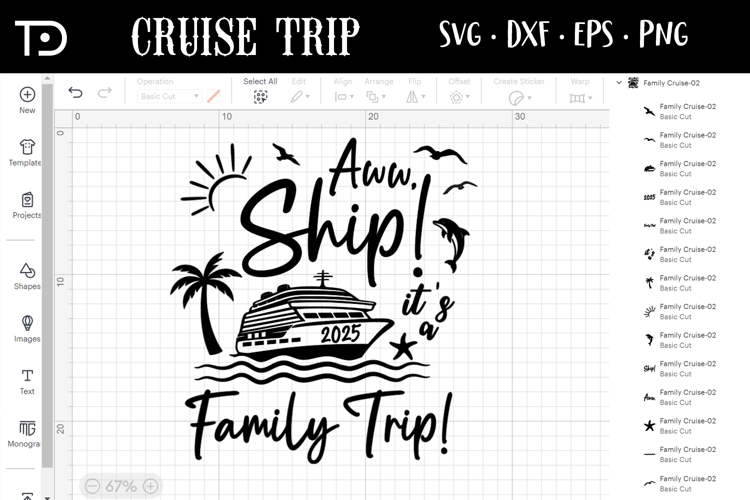 Aww Ship Family Trip SVG, Cruising svg, Cruise Crew 2025