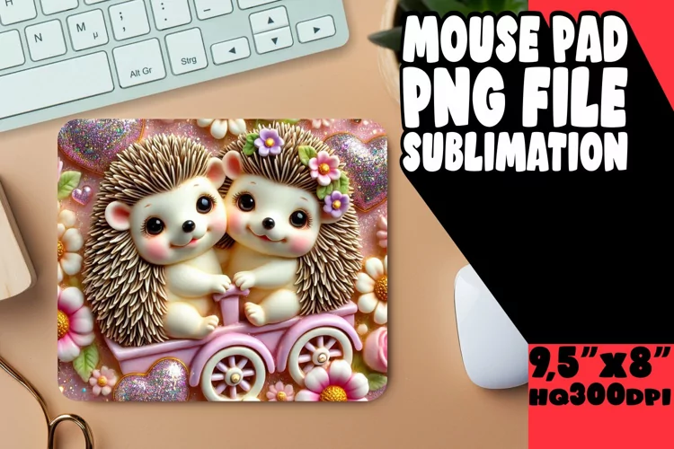 Cozy Mouse Pad Sublimation Ideas, Sweet Animals