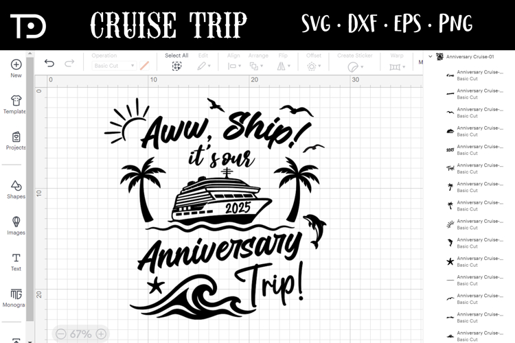 Aww Ship Anniversary Trip SVG, Cruising svg, Cruise Crew