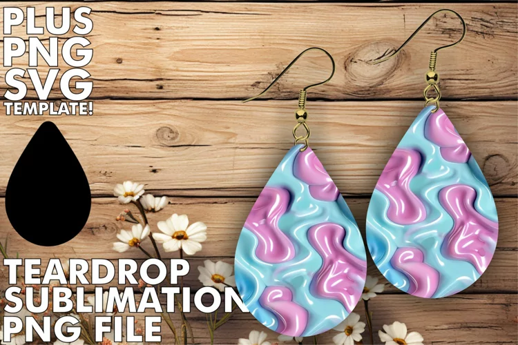 Avant-Garde 3D Design Teardrop Earring Sublimation