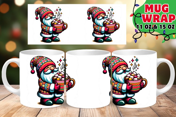 Winter Gnome Charm 11oz 15oz Mug Wrap