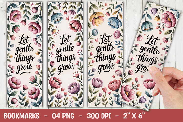 Gentle Things Bookmark Sublimation example image 1