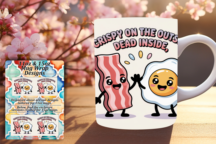 Dazzling 15oz Mug Wrap Png Template , Kawaii Food