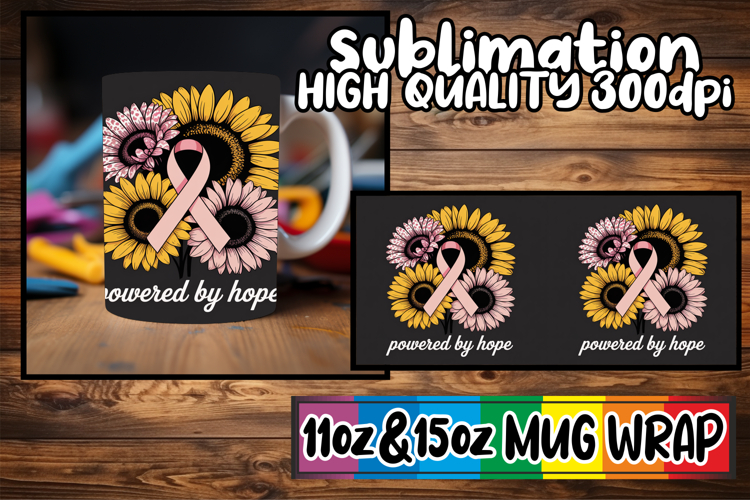 Joyful evenings 11oz 15oz sublimation wrap, Breast Cancer