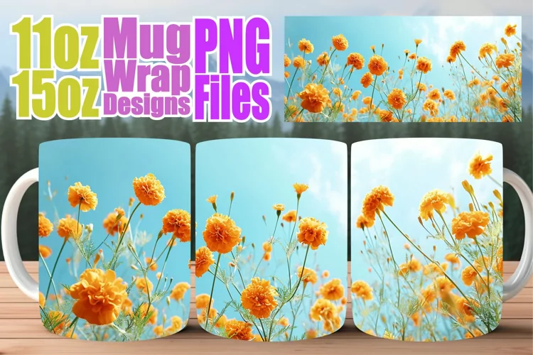 Elegant Floral Cup Wrap: Springtime Sublimation