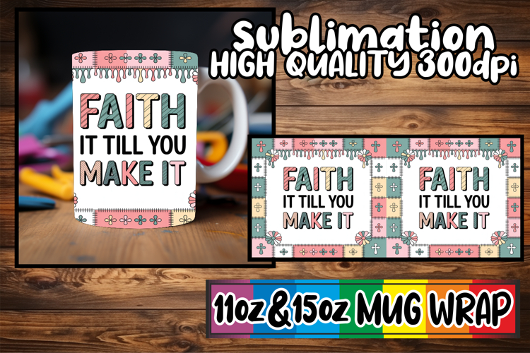 Bright adventures 11oz 15oz mug wrap, Christian