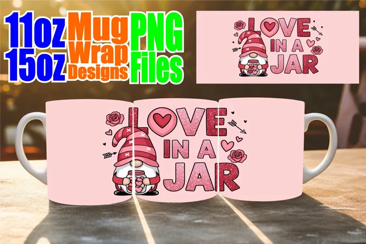Serene thoughts 11oz 15oz sublimation wrap, Valentines