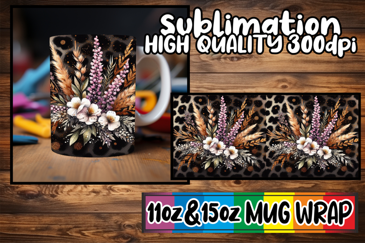 Pure joy 11oz 15oz sublimation wrap, Leopard Prints