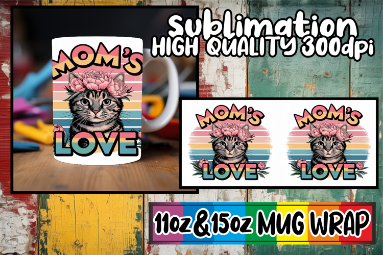 Dreamy skies 11oz 15oz mug wrap, Cat Lover
