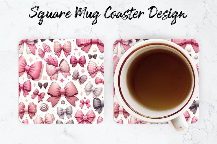 Bow Mug coaster | Coaster | Sublimation Design