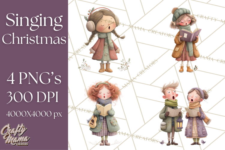 Christmas Carolers Clipart Image 7