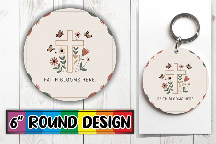 Blissful Round Coasters for Gifts, Religious