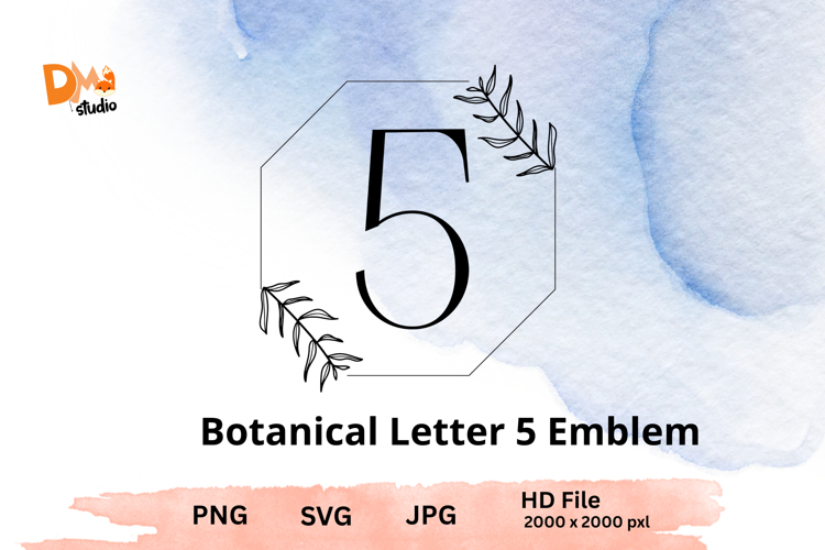 Botanical Letter Emblem Monogram - Elegant Nature