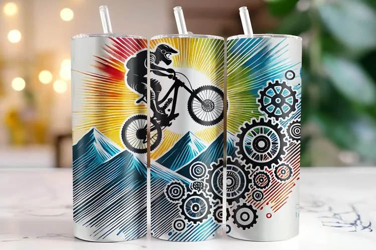 Cycling Tumbler Wrap | Sublimation | Tumblers