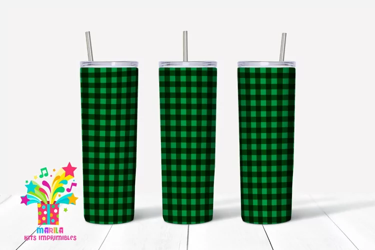 Buffalo Plaid Christmas Skinny tumbler Sublimation #9