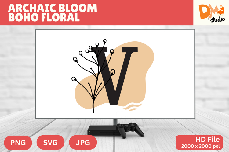 Floral Letter Svg Image 7