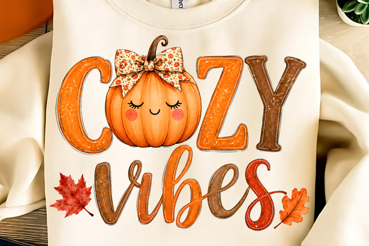 Cozy Vibes PNG, Autumn Sublimation, Fall Sublimation, Fall