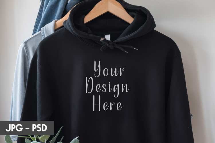 Navy Hoodie psd jpeg mockup