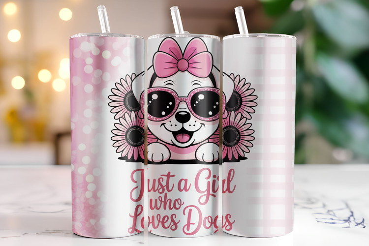 Just a Girl who Loves Dogs Tumbler Wrap | Sublimation