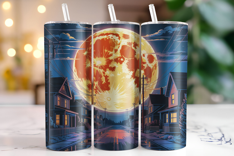 Moon Tumbler Wrap | Sublimation | Tumblers
