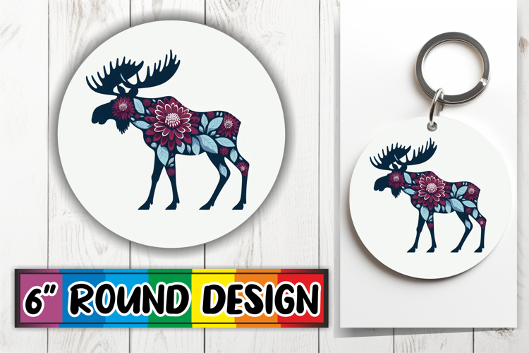 Luminous Circle Ornaments Sublimation, Flower Animals