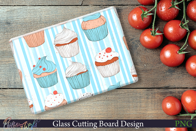 Cutting Board Design | Stripes | Cupcake