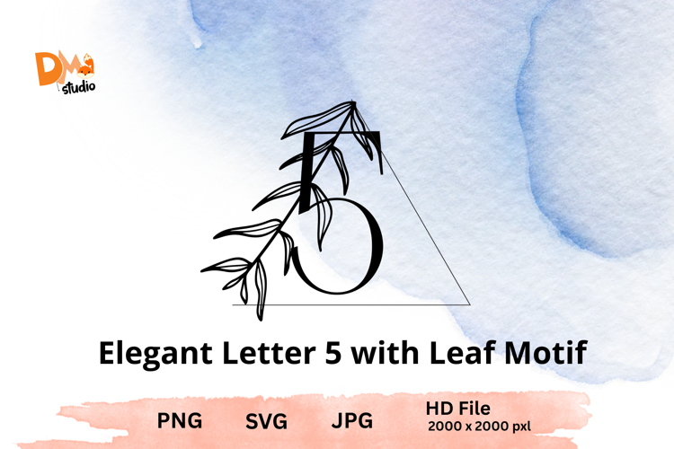 Leaf Monogram Svg Image 19
