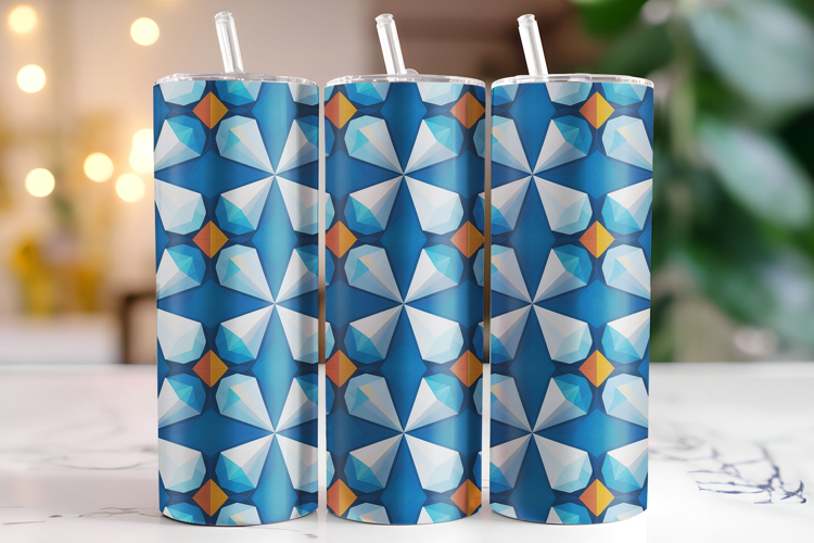 Polygonal pattern Tumbler Wrap | Sublimation | Tumblers