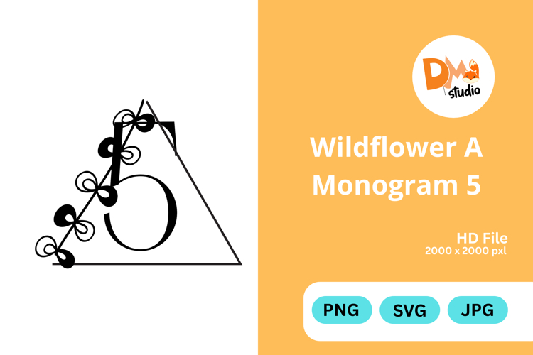 Wildflower Monogram Symbol