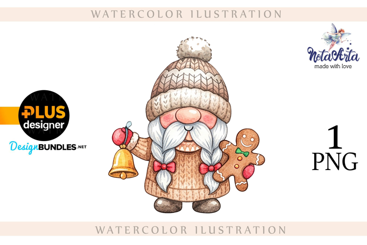 Watercolor Christmas gnomes, Christmas Gnomes