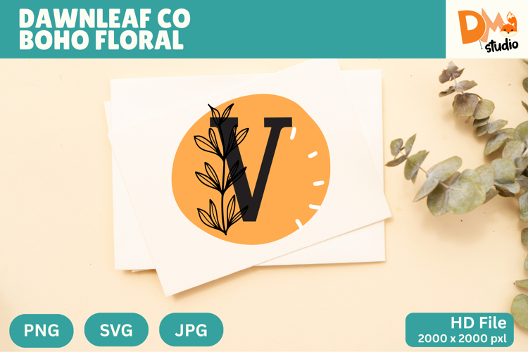 Floral Monogram Letter Svg Image 10