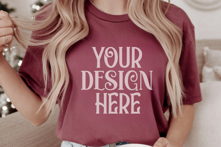 Cumin Comfort Colors 1717 Christmas Mockup, CC 1717