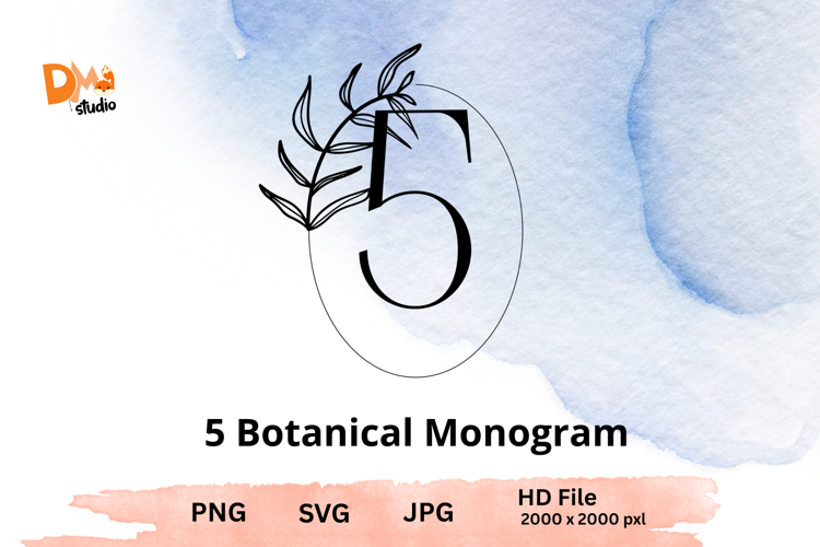 Leaf Monogram Svg Image 8