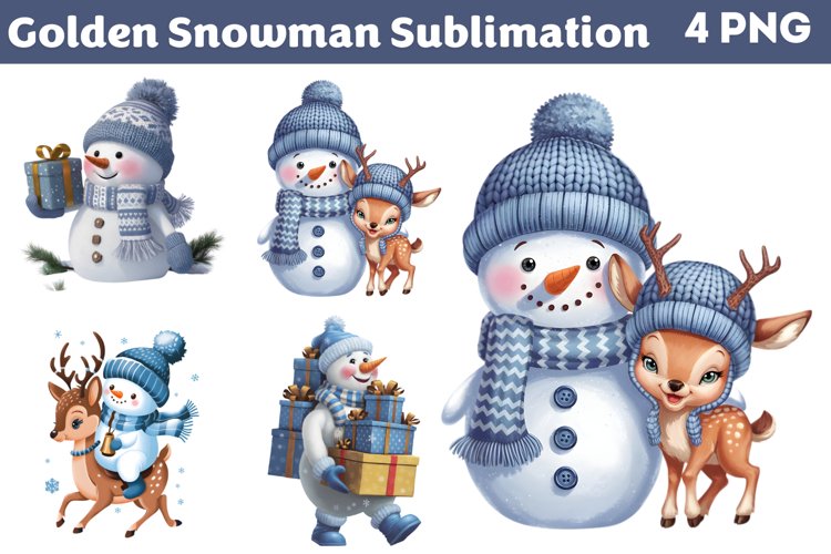 Christmas Snowman Clipart Image 6