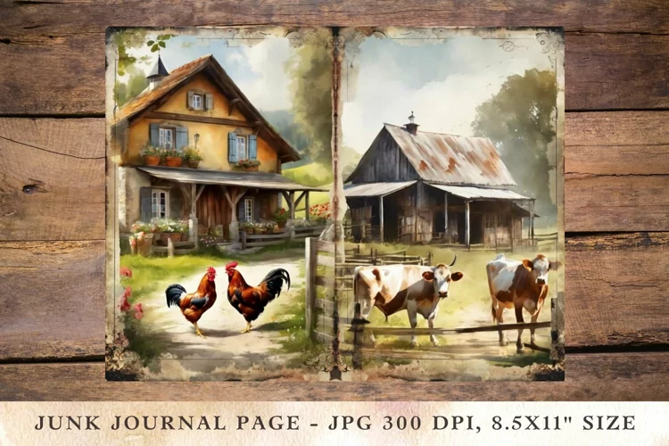 Printable Junk Journal Pages Farmhouse 2