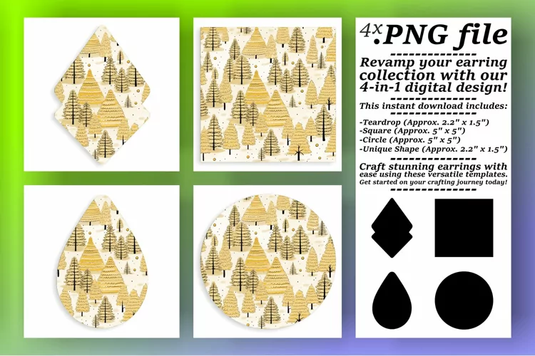 Holiday Tree Design Round Keychain Sublimation