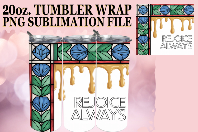 Uplifting Sublimation 20oz tumbler wrap, Christian