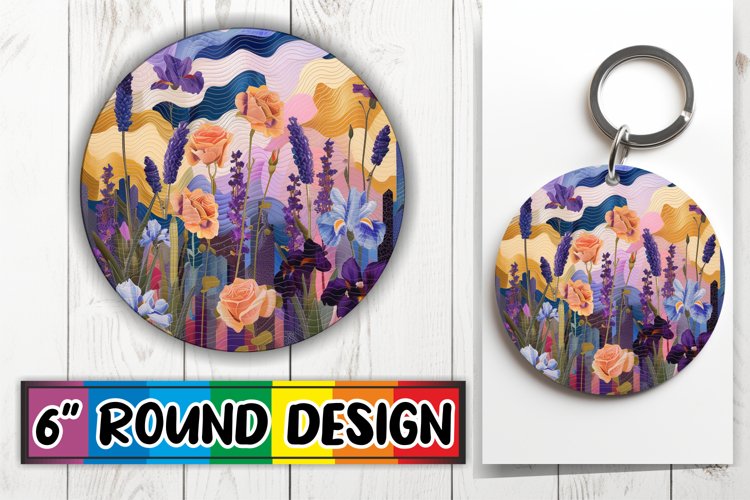 Chic Petal Round Ornament Sublimation example image 1