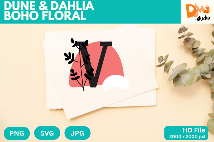 Boho Flower SVGs Image 24